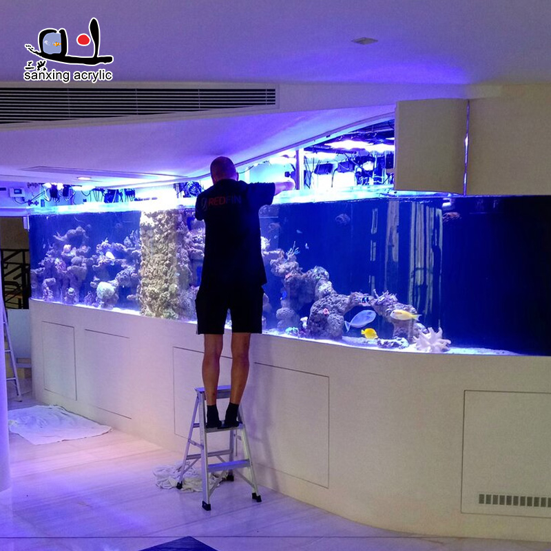 Customized Big Acrylic Aquarium / Custom Sizes Acrylic Fish Tank 