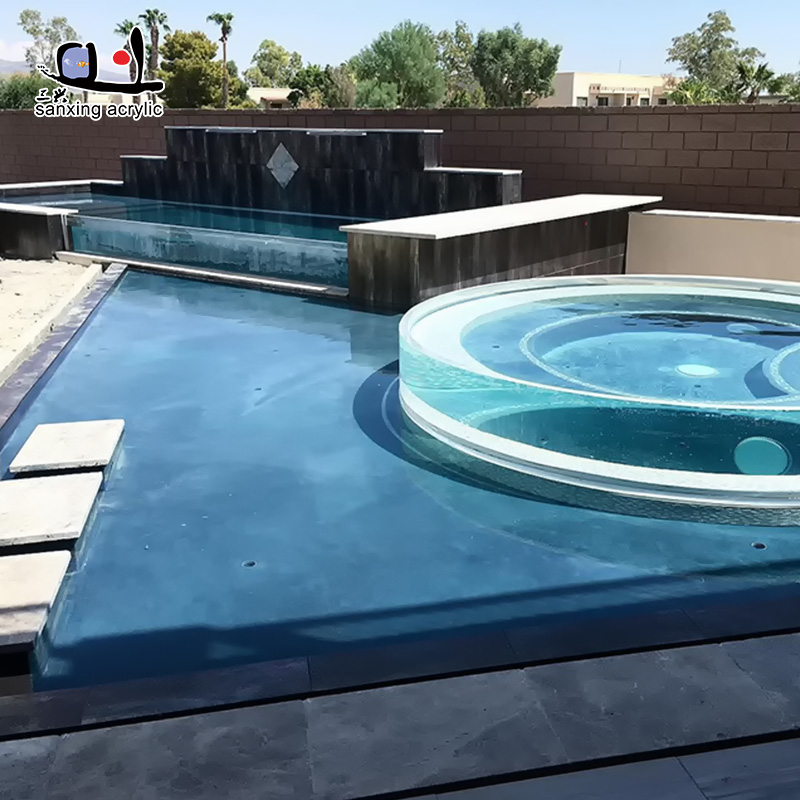 Customized acrylic glass for swimming pools cover acrylic pool wall 
