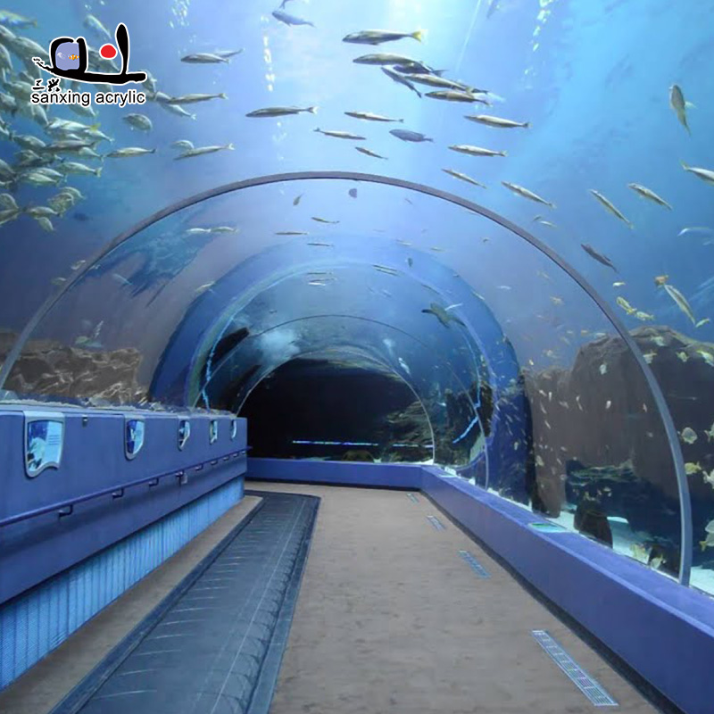 Factory custom PMMA cylinder transparent acrylic tunnel 