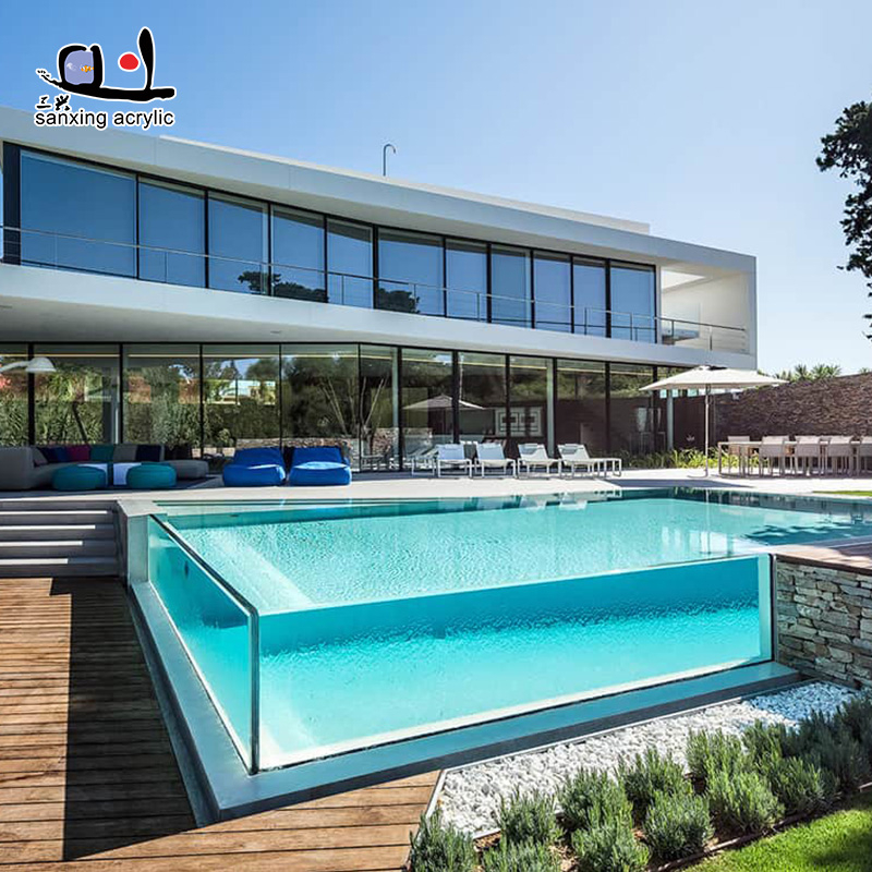 Customized acrylic glass for swimming pools cover acrylic pool wall 