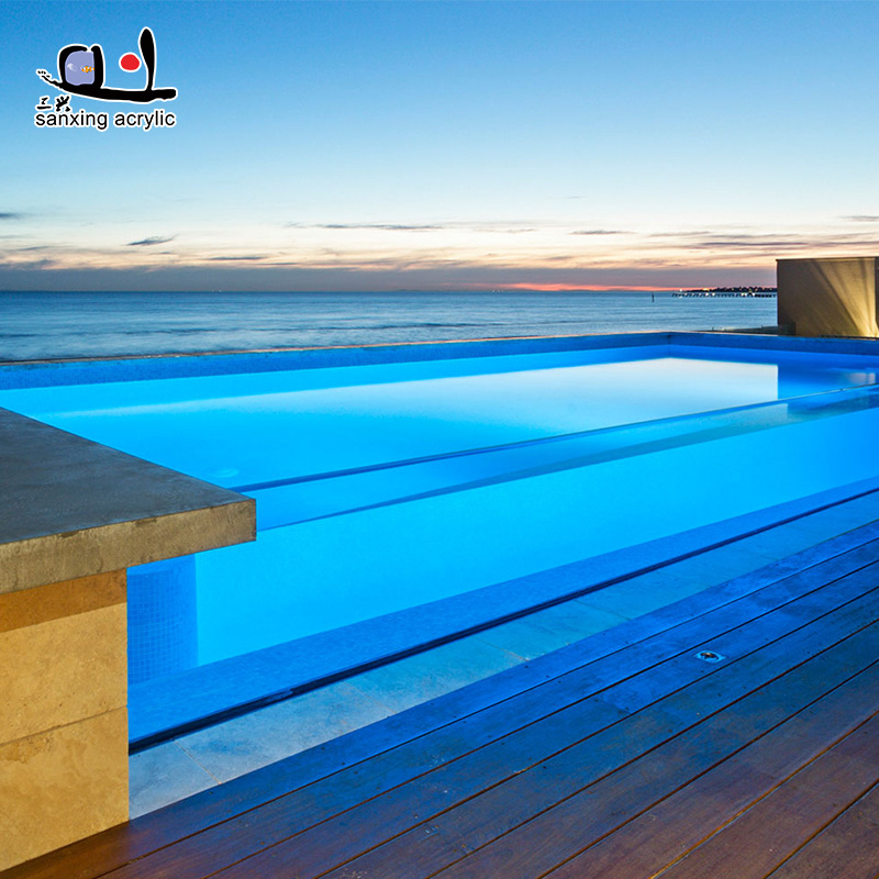 Customized acrylic glass for swimming pools cover acrylic pool wall 