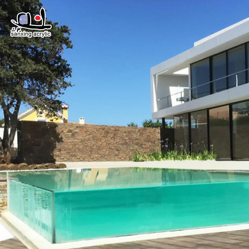 Customized acrylic glass for swimming pools cover acrylic pool wall 