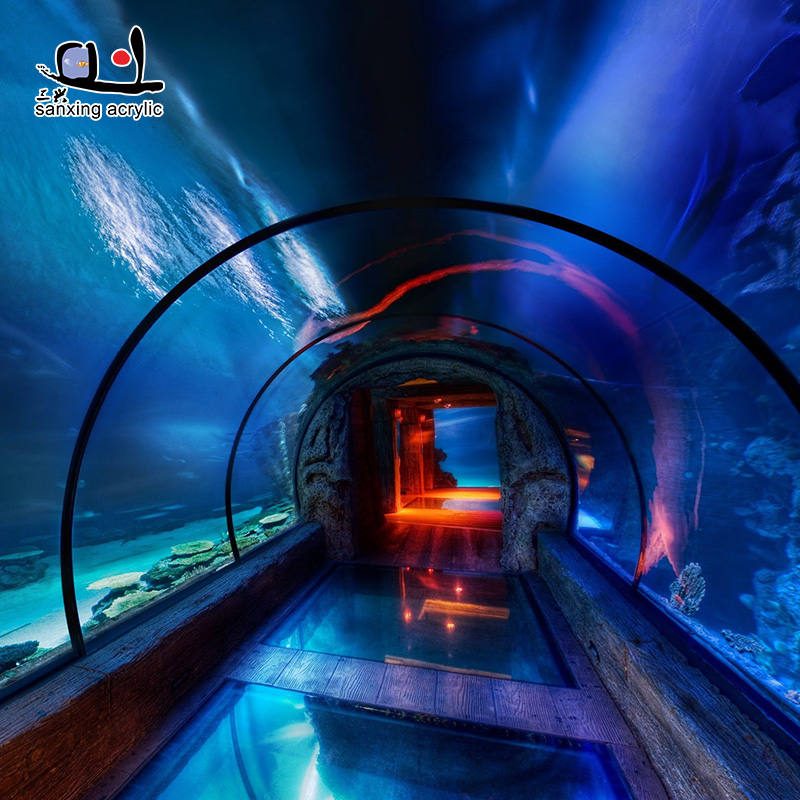 Factory custom PMMA cylinder transparent acrylic tunnel 