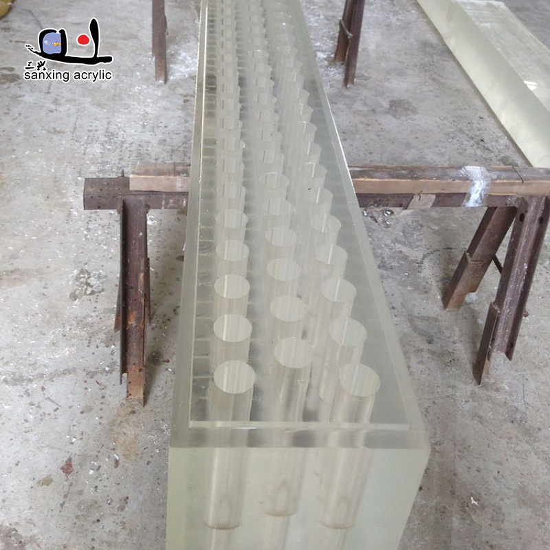 customized transparent perspex extruded clear cast acrylic sheet with hole