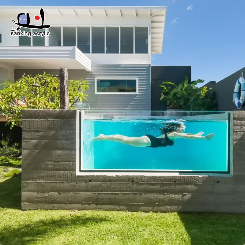 Excellent Polished acrylic swimming pool glass wall panels 